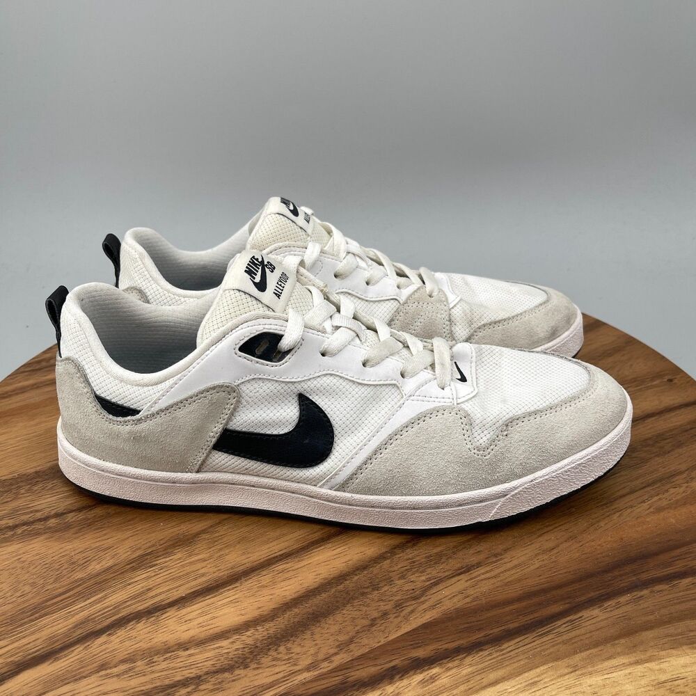 Nike SB Alleyoop Shoes Mens Size 10 White Skateboard Casual Athletic Sneakers